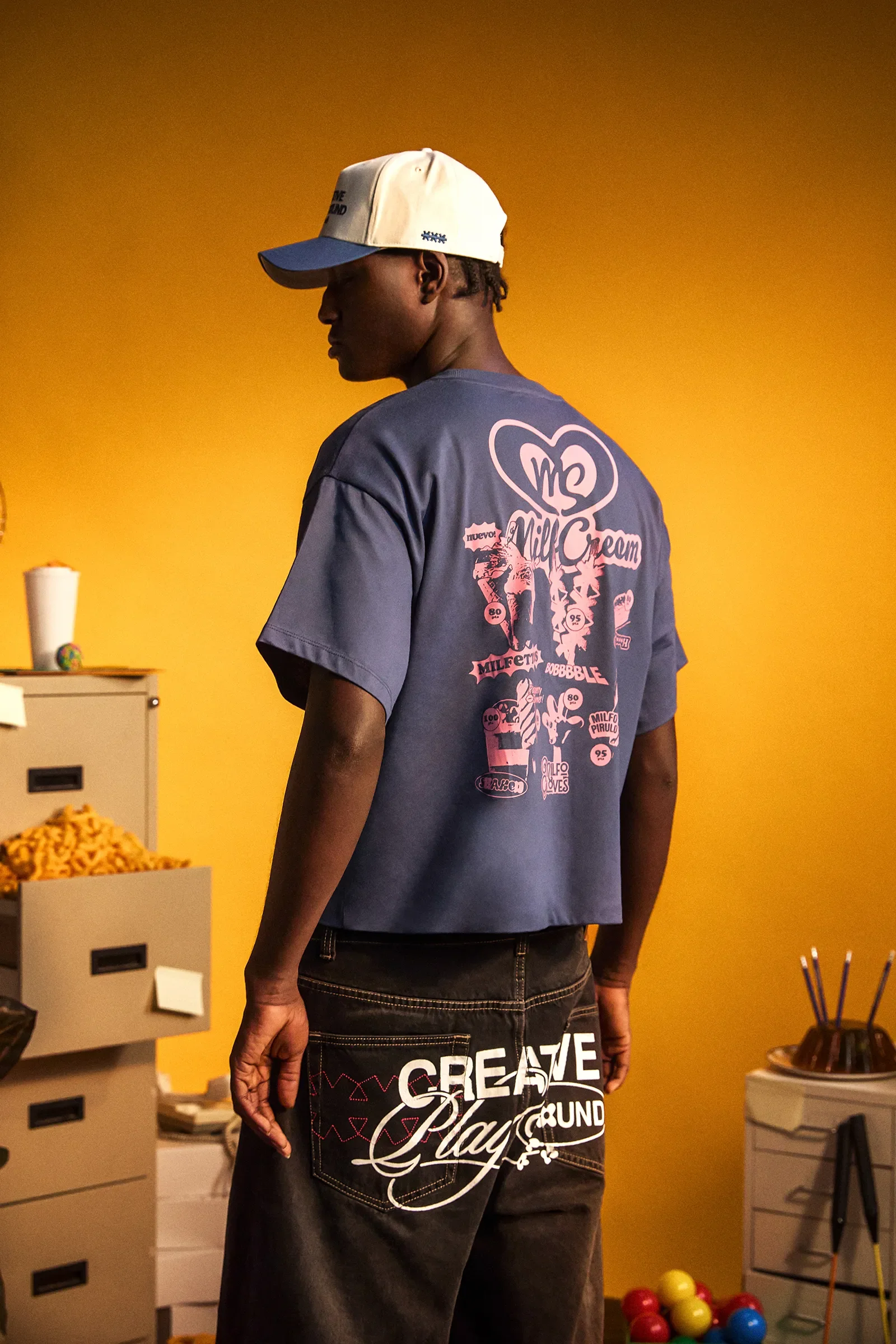 CREATIVE BLUE/CREAM CAP - Image 7