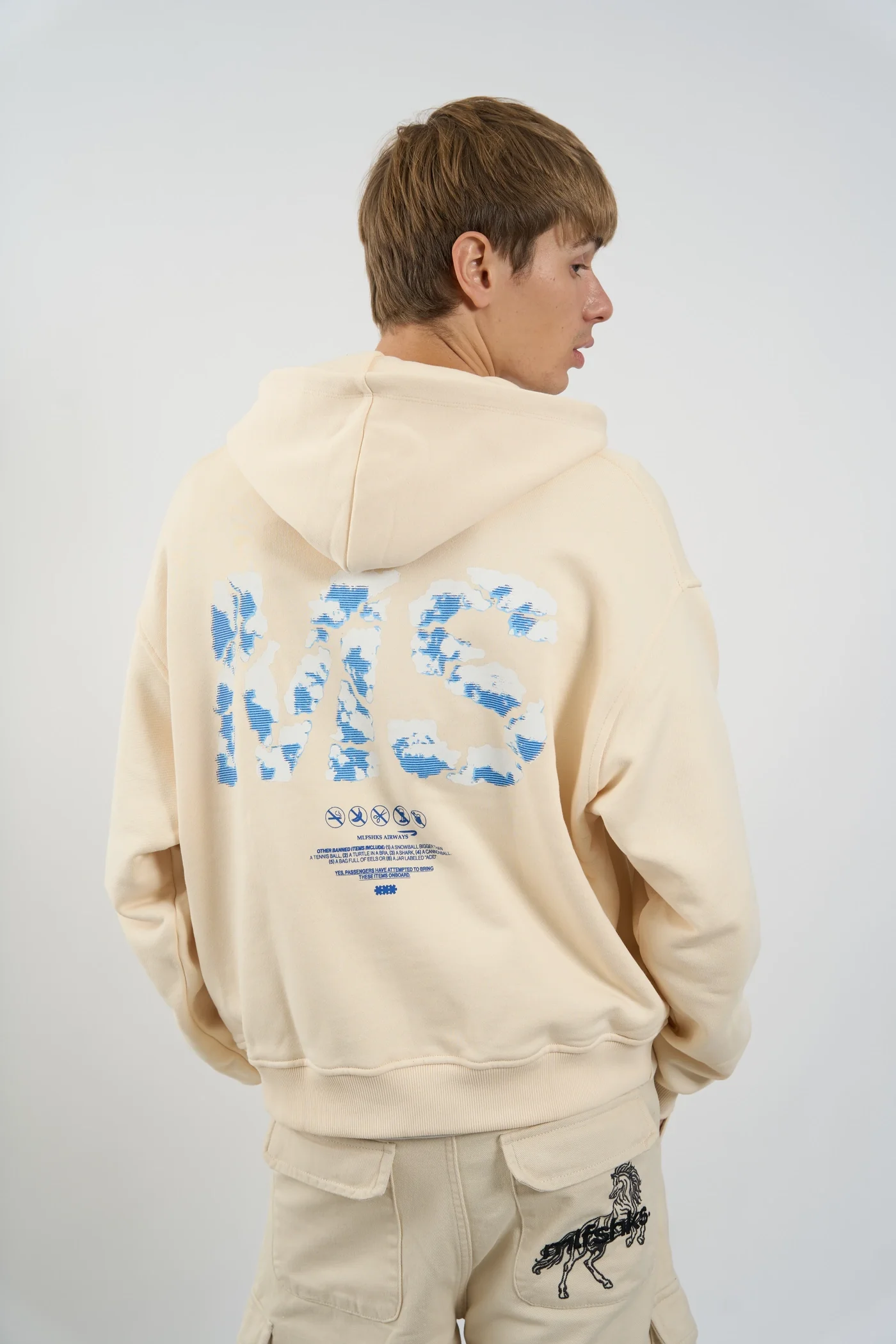 CLOUDY CREAM HOODIE - Image 3