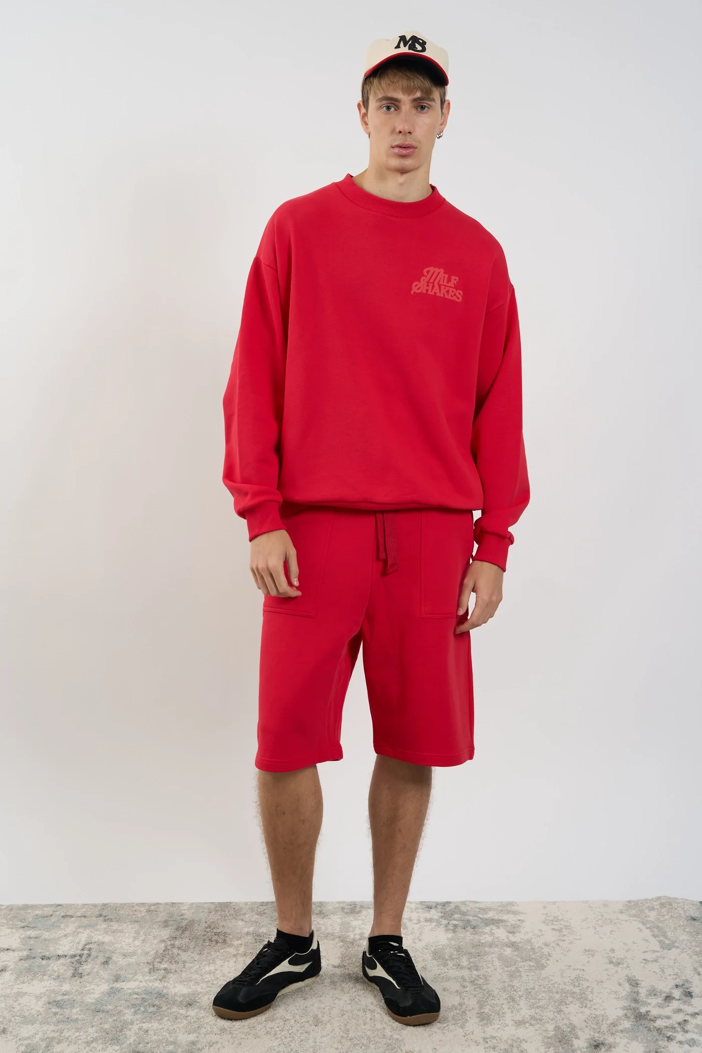 MS RED SWEAT JORTS - Image 4