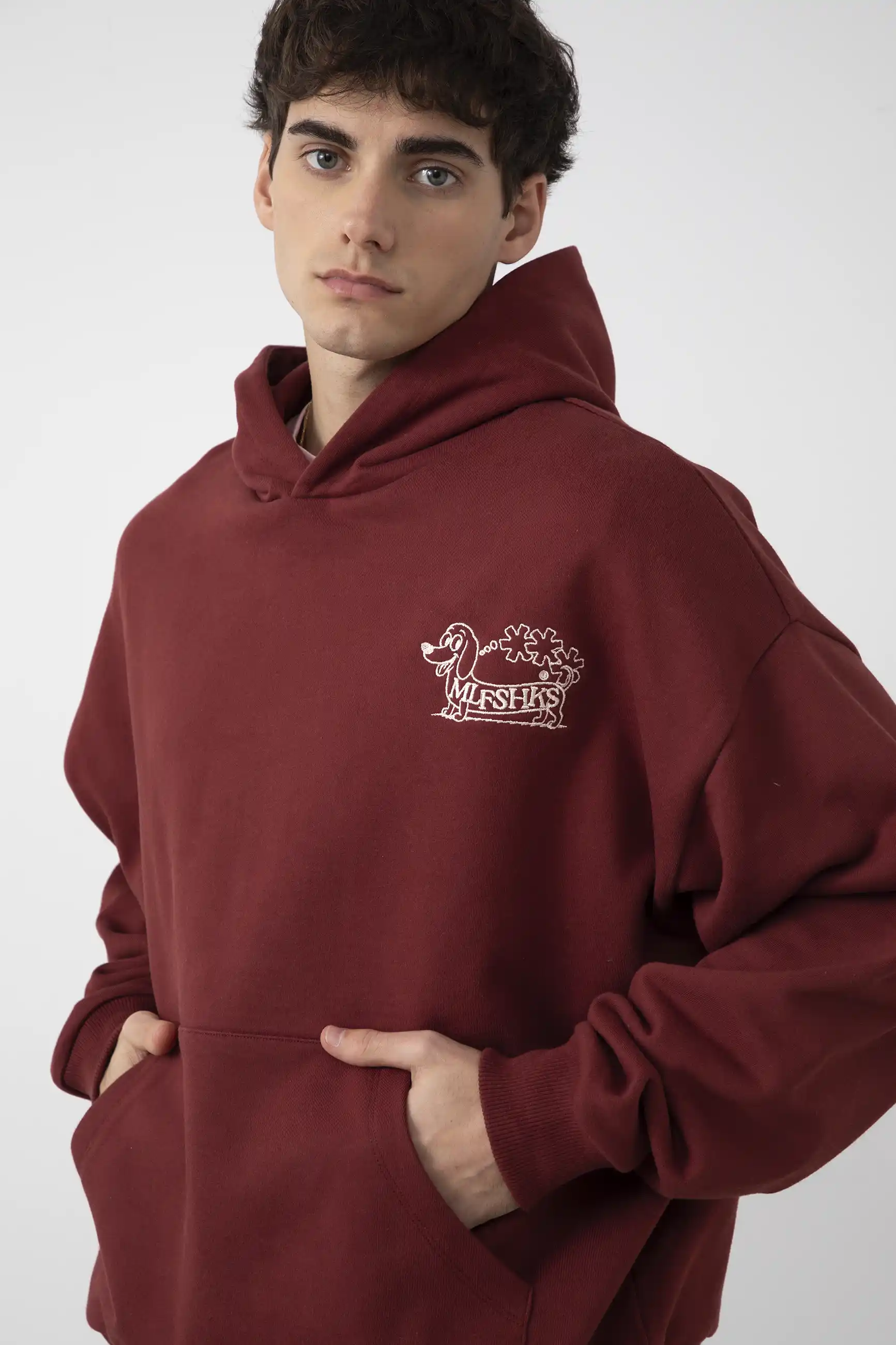 DAWG HOODIE (WINE) - Image 6